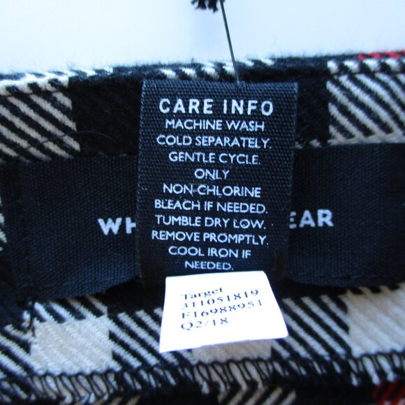 Who What Wear Skirt Womens 4 Black Red Plaid Collegiate Button Wrap Asymmetrical - Picture 7 of 12